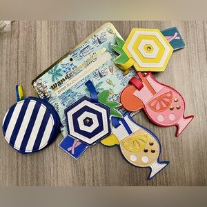 NWT Zipper Pouch and 4 Luggage Tags